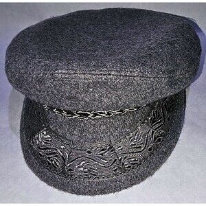 NWOT Grey Aegean Greek Fisherman’s Cap Authentic Vintage 54-63/4 Sm